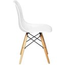 Ver imagem 4 de Cadeira Design Eiffel Eames Pw-071 Base em Madeira e Abs Branca - Pelegrin