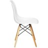 Cadeira Design Eiffel Eames Pw-071 Base em Madeira e Abs Branca - Pelegrin - 4