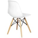 Ver imagem 2 de Cadeira Design Eiffel Eames Pw-071 Base em Madeira e Abs Branca - Pelegrin