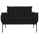 Ver imagem 5 de Poltrona Sofá Luxo Base Metal Preto Recepção Escritório Cor:preto