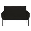Ver imagem 2 de Poltrona Sofá Luxo Base Metal Preto Recepção Escritório Cor:preto