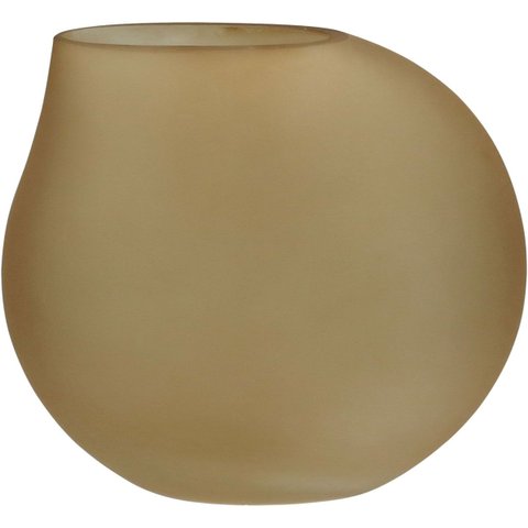 Vaso Decorativo Enfeite Planta Gota Vidro 17x10x20cm Âmbar