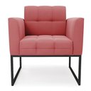 Ver imagem 3 de Poltrona Elisa Suede Base Metálica Industrial Preto - D'Rossi