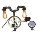 Ver imagem 3 de Lustre de Parede Retrô Bike Tube em Metal Pelegrin PEL-062
