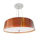 Ver imagem 2 de Lustre Spin Pelegrin PEL-019 Metal Acrílico Marrom Branco