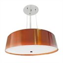 Ver imagem 1 de Lustre Spin Pelegrin PEL-019 Metal Acrílico Marrom Branco