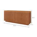Ver imagem 3 de Buffet Lux 1,84m com 4 Portas Mavaular:naturalle
