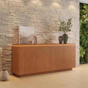 Buffet Lux 1,84m com 4 Portas Mavaular:naturalle