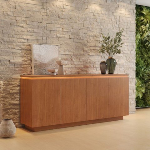 Buffet Lux 1,84m com 4 Portas Mavaular:naturalle