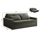 Ver imagem 4 de Sofá Cama Retrátil 2 Lugares 162cm Cancún Tecido Veludo Cinza iSofa
