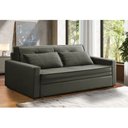 Ver imagem 2 de Sofá Cama Retrátil 2 Lugares 162cm Cancún Tecido Veludo Cinza iSofa