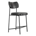 Ver imagem 6 de Kit 04 Banquetas Médias para Cozinha Lila Estofada com Encosto Couríssimo Preto - Desk Design