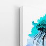 Água Viva Azul e Roxo Arte Aquarela Quadro Canvas 60x40cm - 3