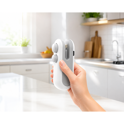 Mini Seladora Portátil Recarregável USB para Embalagens Plásticas