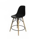 Ver imagem 5 de Conjunto Mesa Bistrô Eames Eiffel Preta Com 3 Banquetas Pretas De Madeira - Cor: Preto