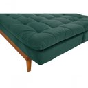Ver imagem 2 de Sofá Cama Dubai 3 Lugares Império Reclinável Casal Pés Madeira Madero Verde 403