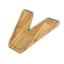 Ver imagem 2 de Petisqueira Letra V Tabua com Rebaixo Madeira Pinus Cesta Presente Decoração Mesa Posta - Woodspot