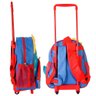 Mochila Infantil Alça Reforçada e Rodinha Dinossauro Azul - 5