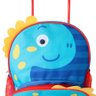 Mochila Infantil Alça Reforçada e Rodinha Dinossauro Azul - 4