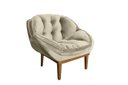 Ver imagem 3 de Poltrona Decorativa Confort Veludo BEGE SKY MOBILE