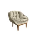 Ver imagem 3 de Poltrona Decorativa Confort Veludo BEGE SKY MOBILE