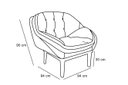Ver imagem 4 de Poltrona Decorativa Confort Veludo BEGE SKY MOBILE