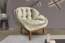 Ver imagem 1 de Poltrona Decorativa Confort Veludo BEGE SKY MOBILE
