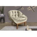 Ver imagem 1 de Poltrona Decorativa Confort Veludo BEGE SKY MOBILE