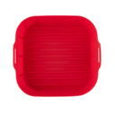 Ver imagem 3 de Kit Forro para Air Fryer Quadrada 21cm e Pinça Multiuso de 25cm em Silicone Vermelho - Unyhome