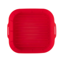 Ver imagem 3 de Kit Forro para Air Fryer Quadrada 21cm e Pinça Multiuso de 25cm em Silicone Vermelho - Unyhome