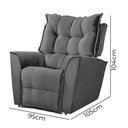 Ver imagem 6 de Poltrona do Papai Reclinável King Veludo Chumbo - Star Confort