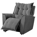 Ver imagem 3 de Poltrona do Papai Reclinável King Veludo Chumbo - Star Confort