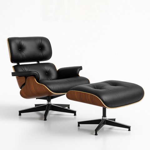 Poltrona Charles Eames Preta Linn Design Decor