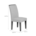 Ver imagem 3 de Mesa de Jantar Londrina com 4 Cadeiras Imbuia Rufato Móveis Cor Tampo Off White Tecido Azul