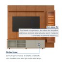 Ver mais imagens de Rack e Painel para TV até 75 Polegadas 232cm x 250cm com Cristaleira LED 100% MDF Delux Naturale/Off White