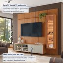 Ver imagem 7 de Rack e Painel para TV até 75 Polegadas 232cm x 250cm com Cristaleira LED 100% MDF Delux Naturale/Off White