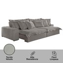 Ver imagem 3 de Sofá Luz Veludo 02 Módulos de 80cm B25cm Meu Sofá Online B026 Veludo Prata