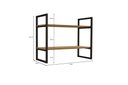 Ver imagem 3 de Nicho Organizador Multiuso Desk 2 Prateleiras Freijó/preto Fosco