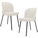 Ver imagem 1 de Kit 2 Cadeiras Sala de Jantar Estofada Gavi L02 Linho Bege - Lyam Decor