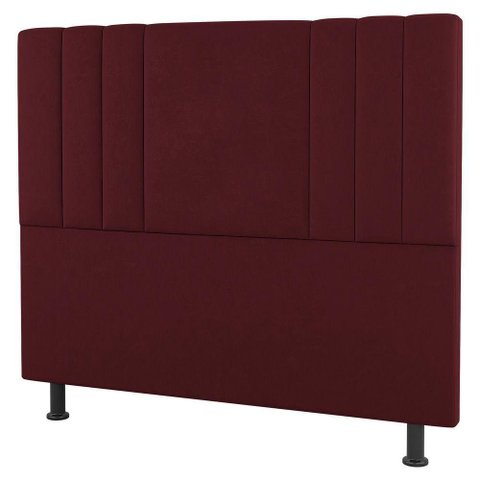 Cabeceira Cama Box Solteiro Grace 90cm Suede Bordô - Abmaza