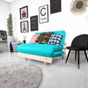 Ver imagem 5 de Futon Casal Tokio Sofá Cama com Madeira Maciça