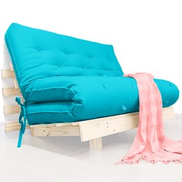 Futon Casal Tokio Sofá Cama com Madeira Maciça - 1 Futon Casal Tokio Sofá Cama com Madeira Maciça - 1