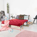 Ver imagem 7 de Futon Casal Tokio Sofá Cama com Madeira Maciça