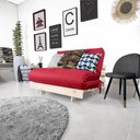 Ver imagem 5 de Futon Casal Tokio Sofá Cama com Madeira Maciça