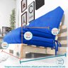 Futon Casal Tokio Sofá Cama com Madeira Maciça - 6