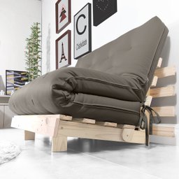 Futon Casal Tokio Sofá Cama com Madeira Maciça - 6