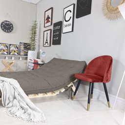 Futon Casal Tokio Sofá Cama com Madeira Maciça - 3