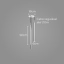 Ver imagem 2 de Pendente Tubo Triplo Alumínio Escovado P/ LED MR11 GU10 ST1699