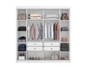 Ver imagem 3 de Guarda Roupa Versatto 2 Portas 4 Gavetas com Espelho Novo Horizonte Neve