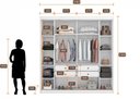 Ver imagem 4 de Guarda Roupa Versatto 2 Portas 4 Gavetas com Espelho Novo Horizonte Neve